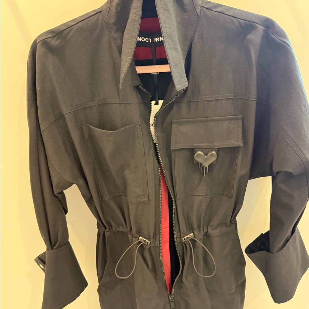 Nocturne Black Jumpsuit with Heart Detail